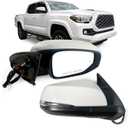 Right Passenger side Mirror Fits 2016-2022 Toyota Tacoma With Power Glass, Heated, Turn Signal, Blind Spot Detection and Manual Folding Match to White Paint Replace TO1320350 (8 Pins)