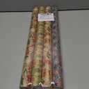 Aimyoo Kraft Christmas Wrapping Paper Set, Vintage Kids Xmas Gift Wrap Paper Rolls, Stockings Candy Canes Santa Deers Snowman Skating Shoes Designs,17 in x 16 ft per Roll