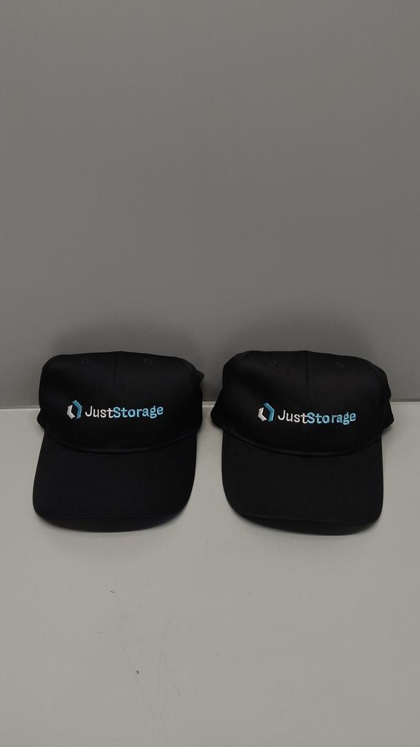2 black just storage adjustable hats