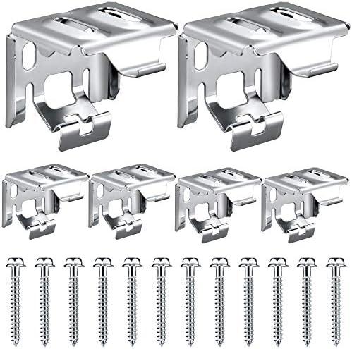 Jetec 12 Pieces Mini Blind Brackets for Window Blinds, with Screws (1.18x1.18 Inch)