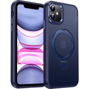 LeYi for iPhone-11 Case Blue, with Stand for Magsafe [ Kickstand Ring Holder] Cover Funda para i Phone iphone11 Women Man Magnetic Rugged Military Grade Protective Slim ipone 11case, Navy Blue