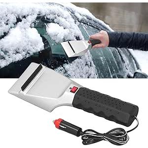 12V Electric Windshield Ice Scrapers USB, Auto Heated Snow Removal Shovel Windshield Glass Defrost Clean Tools for Cars Trucks SUV in Winter