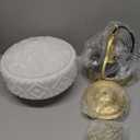 KCO Lighting Vintage Milk Glass Hanging Pendant Light Brass Gold Pendant Light Kitchen Island Mid Century Modern Frosted Globe Chandelier Ceiling Light for Dining Room Living Room