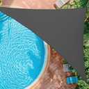 20' x20' x20'Sun Shade Sail Curved Commercial Outdoor Shade Cover Dark Grey Triangle Heavy Duty Permeable 185GSM UV Block Sunshade for Backyard Yard Deck Patio Garden Outdoor Activities and Facility