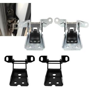 4PCS Upper & Lower Door Hinge Set, Left & Right, Compatible with Ford Bronco F150 F250 F350 1978-1997, Thunderbird, Granada, Mercury Cougar Marquis Zephyr, Replaces 925066 925068