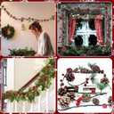2 PCS Christmas Garland Christmas Pine Cones Berry Decoration Xmas Red Berries Garlands for Christmas Wedding Party Home Kitchen Decoration