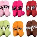 LOHO WONDERZ Pair of 6 Funny Socks, Positive Vibes Crew Socks for Men Women, Novelty Silly Crazy Gag Gift Stocking Stuffers