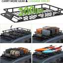 Roof Rack Basket 64" x 39" Heavy Duty Rooftop Cargo Basket 300 lbs Capacity Steel Roof Rack Cargo Baskets Luggage Holder Rack for SUV Truck Car Travel Camping Storage