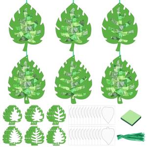 Hollowfly 24 Sets Palm Sunday Crafts Easter Palm Leaf Tissue Paper Craft Kits DIY Hanging Ornament Sunday School Gifts Holy Week Crafts Religious Christian Decorations Kit for Easter Party Activities
