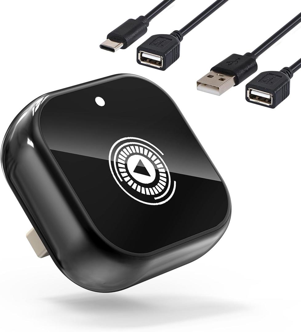 Wireless CarPlay Adapter for Cars with Built-in Wired Apple CarPlay Plug and Play, Mini-USB Design, Fast Stable Connection, for iPhone with USB/USB-C Port (2025 Upgraded)