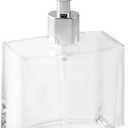Huang Acrylic Clear Rectangular Refillable Liquid Soap Dispenser Pump for Bathroom Vanity Countertop, Kitchen Sink - Holds Hand Soap, Dish Soap, Hand Lotion