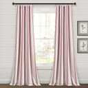 Lush Decor Farmhouse Stripe Yarn Dyed Eco-Friendly Recycled Cotton Window Curtain Panel Pair, 42" W x 95" L, Red - Classic Modern Rustic Charm - Eco Friendly Cotton Fabric