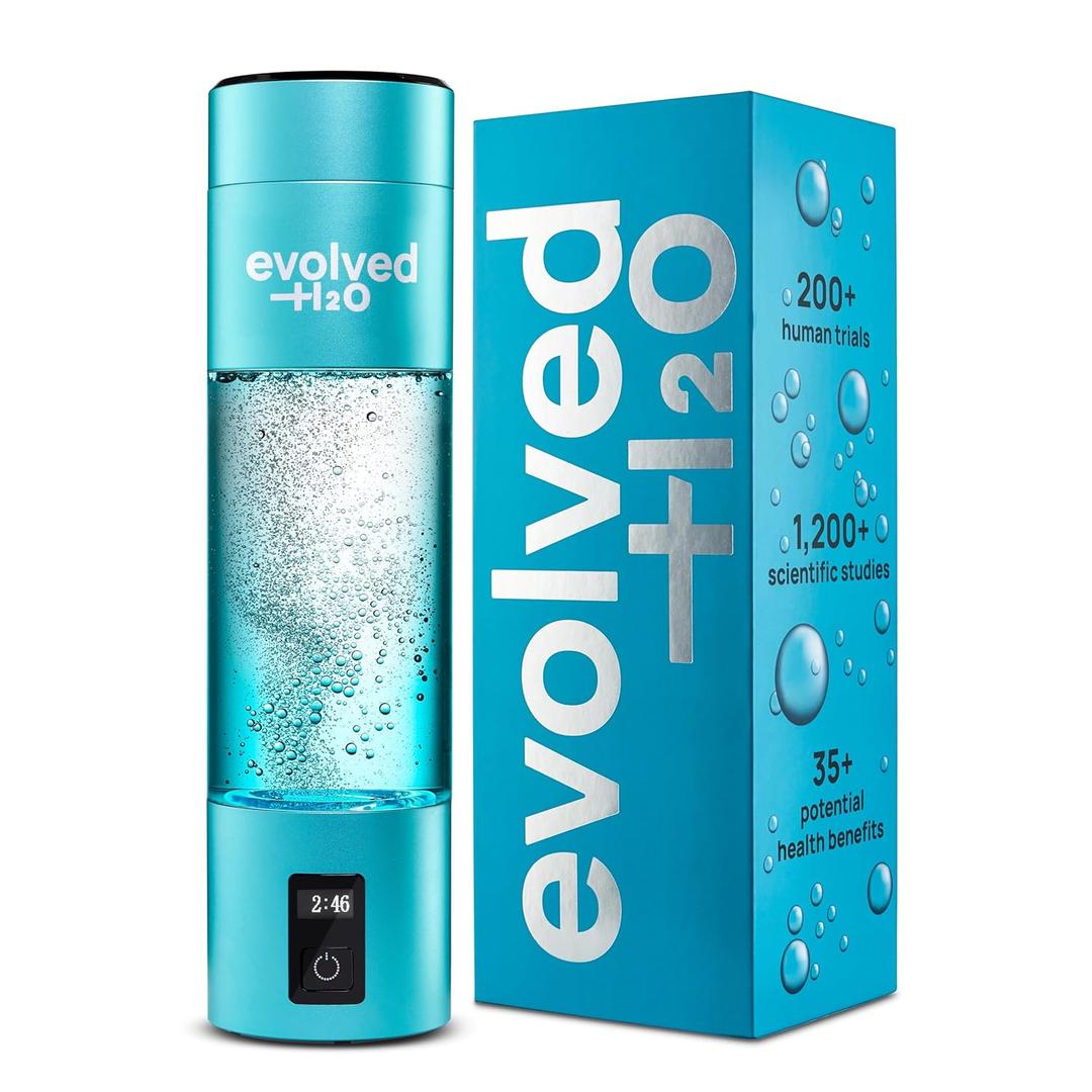Certified Hydrogen Water Bottle Generator I 6200 PPB Portable Ionizer I SPE PEM Electrolysis I Rechargeable I BPA-Free I Aussie Owned I Enhance Hydration & Wellness I 270ml/9.13oz (Blue)