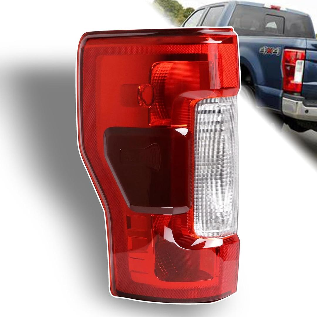 Tail Rear Light W/Blind Spot Compatible with 2017 2018 2019 Ford F250 F350 Super Duty Halogen Type NON-LED Model Brake Taillight Lamp Assembly Left Driver Side Replace KC3Z13405C
