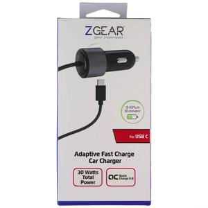 ZGear 30W USB-C Adaptive Fast Charge Car Charger - Black