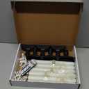 Homemory 6 Pcs Window Candles with Remote Timer Dimmer, Battery Operated Candlesticks with Holders and Suctions, White LED Christmas Candle for Window Xmas Holiday Decor