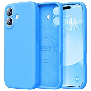 LOVE 3000 Designed for iPhone 17 Case, Premium Silicone [Compatible with Magsafe][Soft Anti-Scratch Microfiber Lining] Shockproof Protective Phone Case for Men Women 6.3", Blue