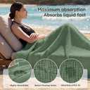 Unnivoll 100% Cotton Muslin Blanket Queen Size 90" x 90" for Bed Couch Summer Gauze Blanket for Adults Lightweight and Breathable Dark Green