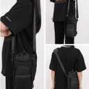 sportsnew Water Bottle Holder with Strap, 32 OZ Water Bottle Carrier Sling Bag with Adjustable Shoulder Strap Insulated Water-Resistant Water Bottle Bag for Walking Hiking, Patent Pending (Black)