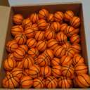 Charniol 100 Pcs Mini Basketball Party Favors Stress Balls Foam Sports Party Favors Mini Basketball Stress Ball for Anxiety Relief Teens Adults School Reward, Party Bag Supplies (Orange)