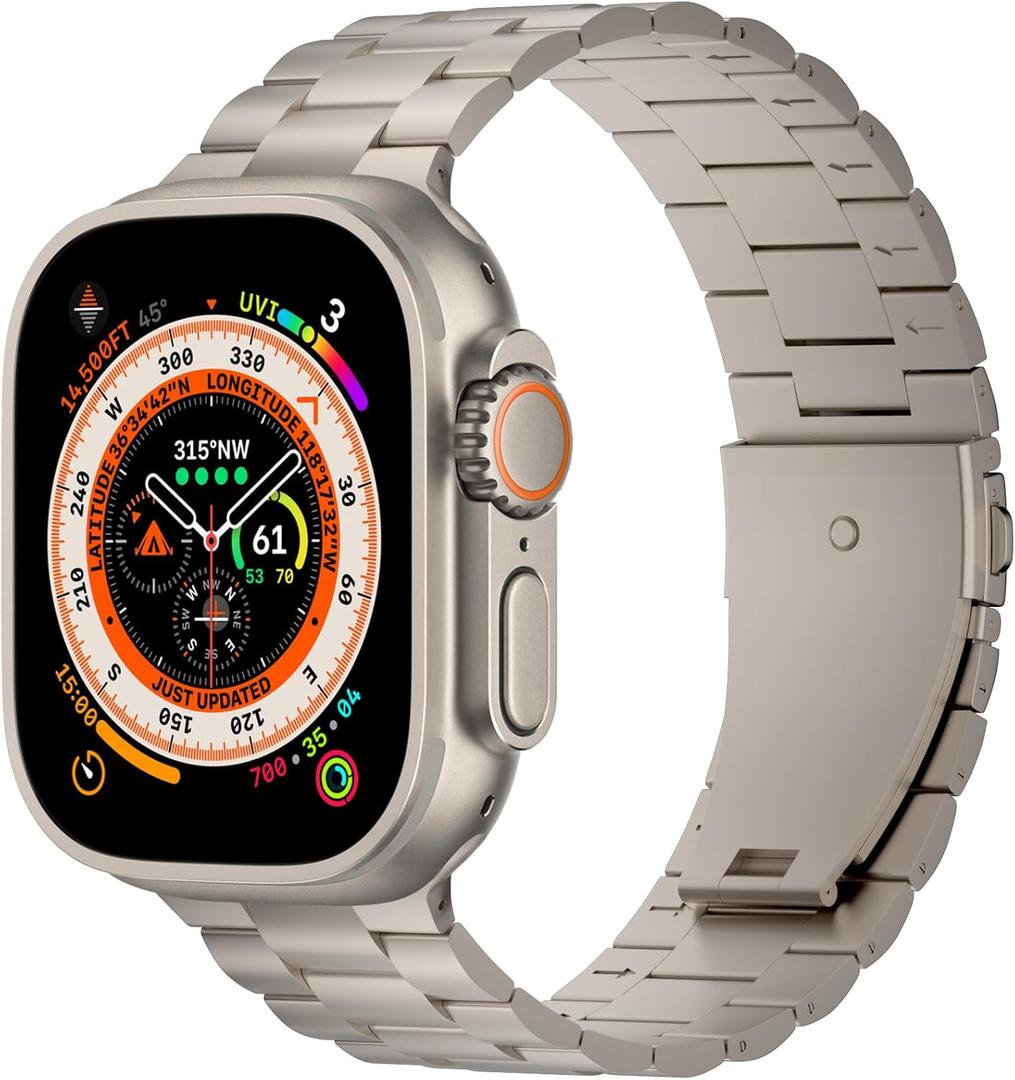 iiteeology Titanium Bands Compatible with Apple Watch Ultra 3/2 49mm, Upgraded iWatch Band 46mm Series 11 Men