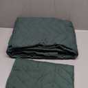 DOWNCOOL Dark Green Twin Quilt Bedding Set, 2 Pieces Leaf Texture Pattern Lightweight Bedspread Coverlet, All Season Ultra Soft Twin Size Quilt (68"x86") & 1 Pillow Sham