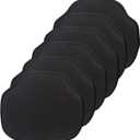 Klear Vu Gripper Omega Non-Slip Windsor Chair Cushions with Skid-Proof Seat Pad for Dining Room, Kitchen, and Office Use, 16x15 Inches, 6 Count (Pack of 1), Black
