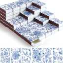FuWeave 60 Pcs Spring Flower Blank Matches Containers 2.24 x 1.42 x 0.59 Inches Floral Match Holder Baby Shower Tea Party Favor for Guests Decorative Match Storage Boxes(Wedding)