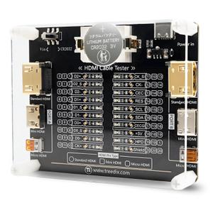 Cable Tester Board for HDMI Cable Tester Checker 20 LED Light Status Indictor to Check Disorder Short Open and Cross Connection for Standard HDMI Type A, Mini HDMI Type C, Micro HDMI Type D