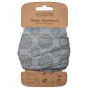 Karma Grey Medallion Headband for Women - Wide - Fabric Headband and Stretchy Hair Scarf - Grey (1 Count (Pack of 1))