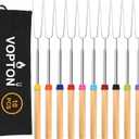 10 Pcs Marshmallow Roasting Sticks for Fire Pit Long 32Inch, Smores Sticks Skewers, Smores Kit for Fire Pit, Premium Telescoping Hot Dog Roasting Sticks for Campfire Accessories Outside Camping VOPTON