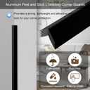 5pcs 48" Black Metal Corner Protectors, Aluminum Self Adhesive Corner Guards, Metal Wall Edge Protector Strip, Furniture Corner Protectors, Edge Trim for Cabinets and Kitchen Islands(1.6"x1.6")