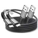 Charger Cord for iPhone 17e/17, iPhone Charging Cable, Super Fast Charging 6AMP [MFI Certified] [6FT] for iPhone 17 Pro /17 Pro Max Charger Cord, [2 Pack] USB A to USB C Cable for iPhone 16/15