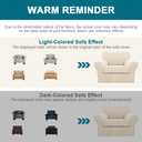 Turquoize 2 Piece Chair Covers for Living Room Armchair Cover Armchair Slipcovers with Arms Feature Thick Jacquard Fabric (Chair,Biscotti Beige)