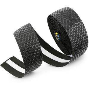Bicycle Bar Tape EVA Camouflage Series Comfort Road Bike Handlebar Tape Bike Bar Tape with Bar End Plugs-2 Rolls (Grid Black)