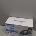 1700W Steam Iron for Clothes 20s Fast Heat-up, Iron with 10.14oz Water Tank, Non-Stick Ceramic Soleplate, Auto-Off, Spray Mist & Steam Burst, Ironing Clothes for Home