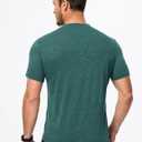 JMIERR Men's Casual Henley Shirts Short Sleeve Basic Button Muscle Longline T-Shirt Gym Workout Athletic Tee (Green, L)