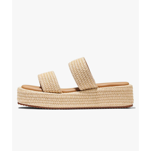 Erocalli Platform Sandals Women Cute Wedge Espadrilles Slip on Summer Beach Raffia Vacation Sandal Comfortable Open Toe Dressy Shoes, size 9