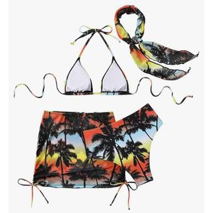 Women's 2 Piece Tankini Set, Tops with Boyshorts, Relaxed Fit Swimwear, Medium