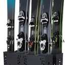 Freestanding Ski Storage Rack for 4 Pairs, Floor Stand Ski Organizer Rack, Heavy Duty Alloy Steel Ski Holders Ski Organizer, Freestanding Ski Organizer for Garage Basement