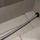 Moen Curved Adjustable Length Fixed Mount Single Shower Curtain Rod for Bathroom, Brushed Nickel Finish, CSR2160BN