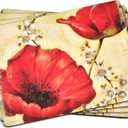 Pimpernel Poppy de Villeneuve Placemats - Set of 4 (15.7 x 11.7), Cork, Elegant Floral Design, Durable & Easy to Clean, Great for Dining Tables, Adds Sophistication to Any Meal