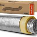 4Inch 25 Feet R4.2 Insulated Flexible Duct | High-Efficiency Thermal Insulation | Suitable for Heating & Cooling