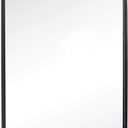 TEHOME Black Oval Bathroom Mirror 20x40'' Pill Shaped Oblong Vanity Mirror Metal Framed Capsule Mirror for Wall in Stainless Steel Rounded Rectangular Mirrors for Wall Mounted (40"L x 20"W)