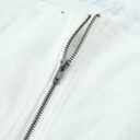 Women's Floral Embroidery Wide Strap Boho Crop Tops Square Neck Sleeveless Summer Cami Shots (White, L)