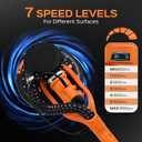Drywall Sander Tool, KUPERIA 8.5 Amp Popcorn Ceiling Removal Tool with 7 Variable Speed 800-1800RPM,Electric Drywall Sander with Extendable Handle,LED Light,6 Basic Sand Paper& 6 Grid Sandpaper,Orange