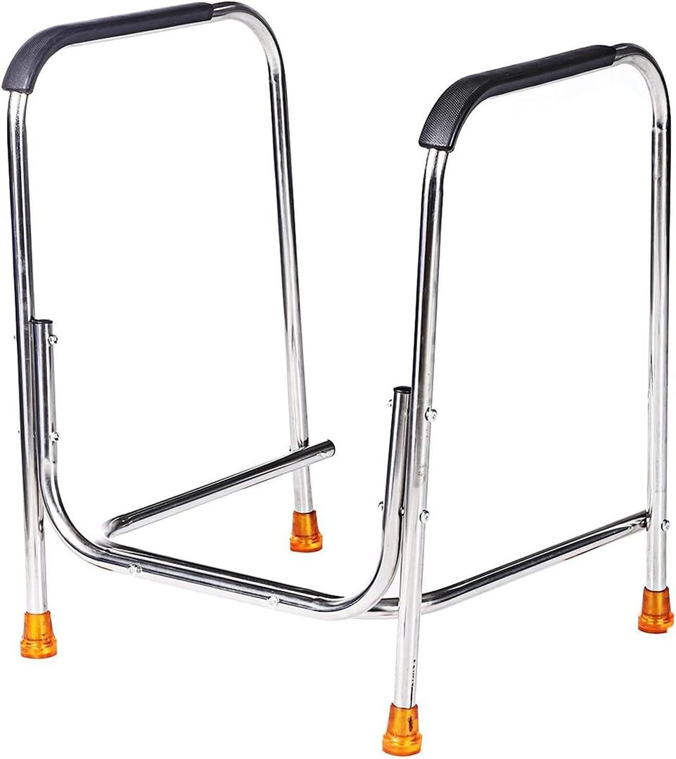 Handrail Toilet Frames for The Elderly 80Kg/176Lbs Stainless Steel Grab Bars Stand Toilet Safety Frame Handrail Bar for The Elderly Disabled Pregnant Bathroom Fixture