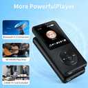128GB MP3 Player with Bluetooth - Portable Music Player for Kids - with Built-in HD Speaker, Voice Recorder, HiFi Sound, E-Book (Included Earphones)