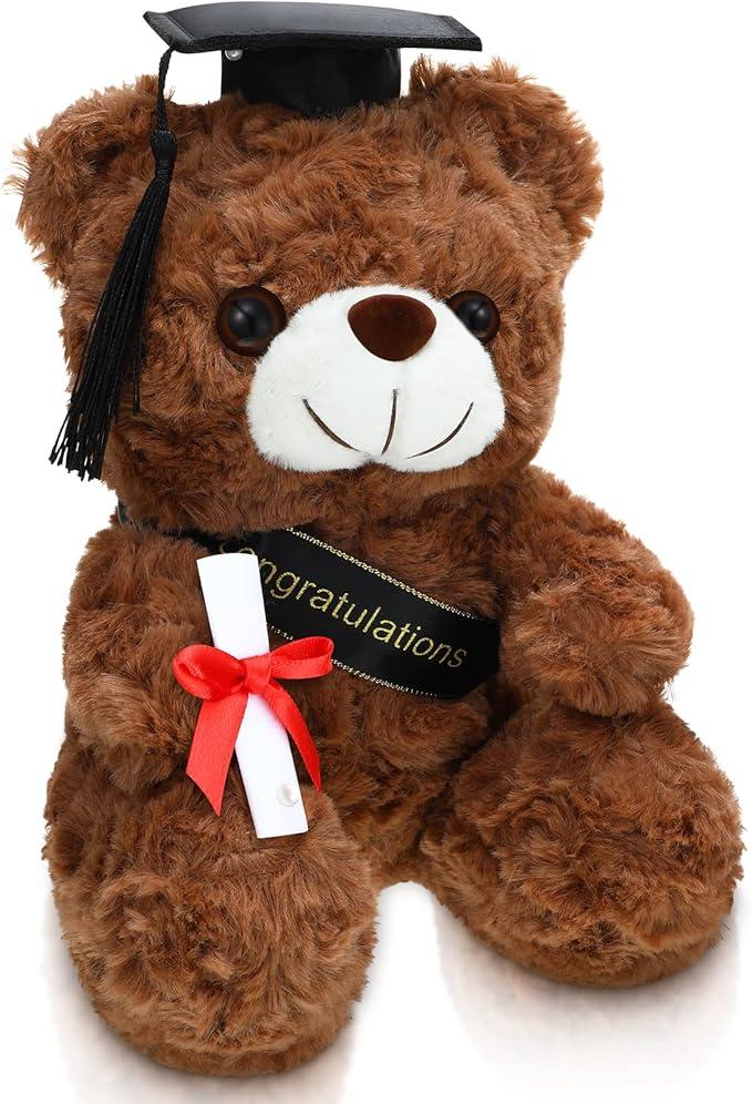Plush Graduation Teddy Bear – Class Of 2024 With Cap And Gown – Soft Stuffed Animal Gift For Graduates