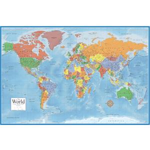Swiftmaps World Premier Wall Map Poster Mural 24h x 36w Paper Folded
